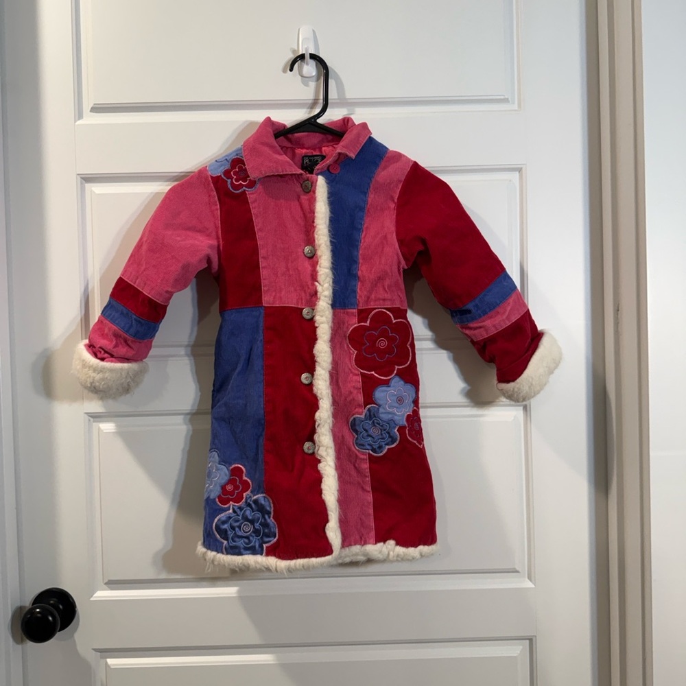 Vintage Y2K Pennylane Children's Place Corduroy Quilted kids Coat 4 no hood